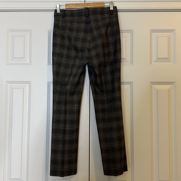 Theory Straight Plaid Wool Pants Trousers Sz2 - Picture 10 of 12